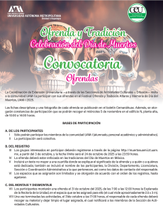 convoca ofrendas